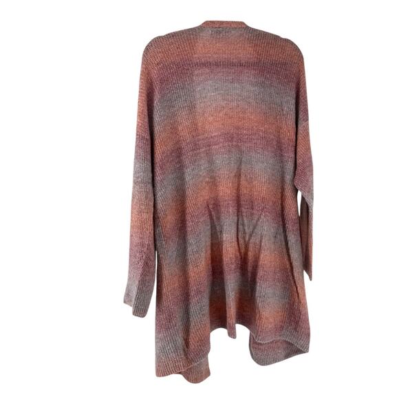 American Eagle Cardigan Sweater Size M Pink Ombre Space Dye Oversized Soft Knit - Picture 7 of 7